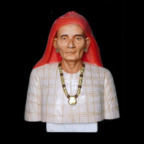 Marble Bust of a Grandmother .