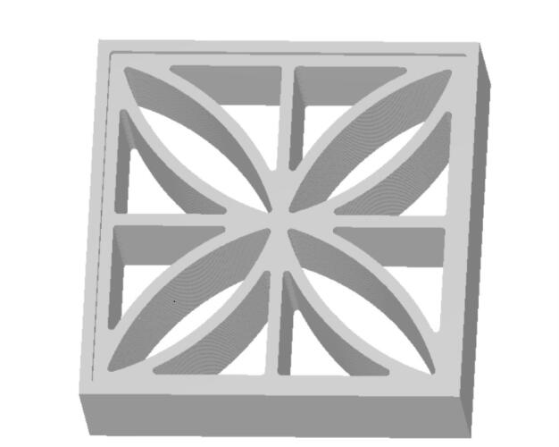 Decorative Concrete Vent Block with Floral Pattern
