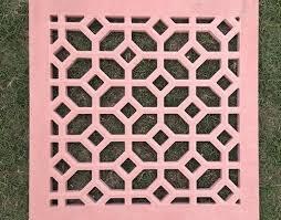 Pink Sandstone Square Jali Panel