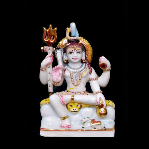 Divine Shiv Ji Statue in Makrana Marble for Temple Use