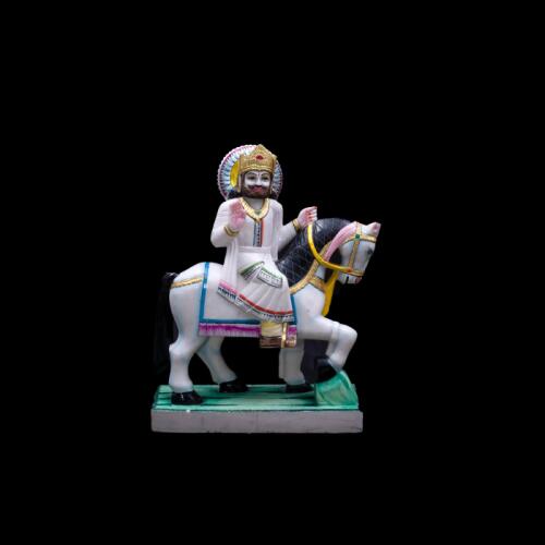 Graceful Ramdev Ji Marble Statue for Home Decoration