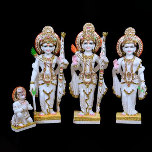 Exquisite Ram Darbar Statue Crafted from Vietnam White Marble