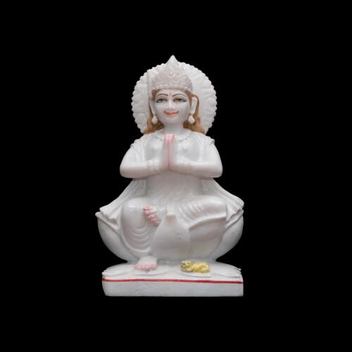 Crafted from premium marble, this idol radiates serenity, devotion, and spiritual charm—perfect for temples and home altars.